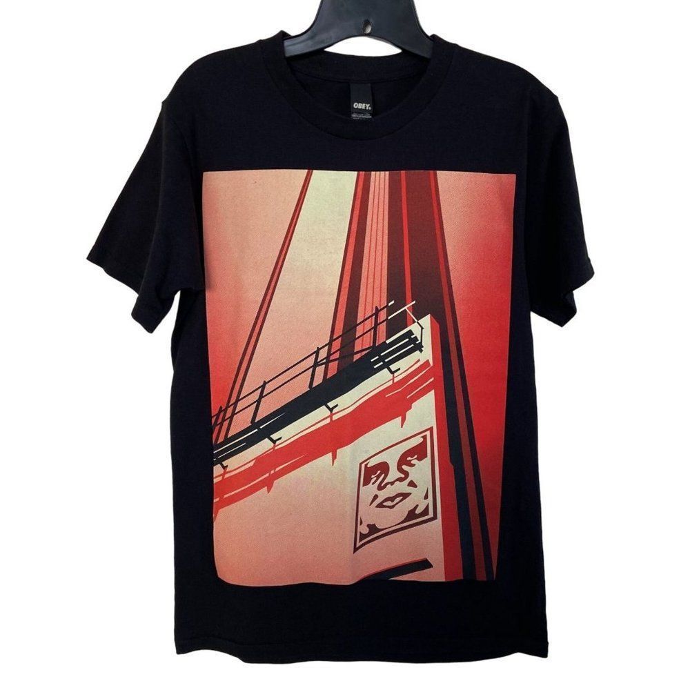 Obey Propaganda Andre The Giant Black T-shirt Small Face Logo UNISEX